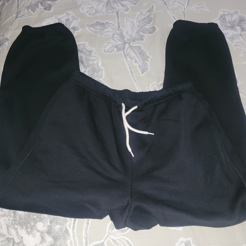 Old Navy Black Cotton Blend Jogger Pants Size Medium EUC